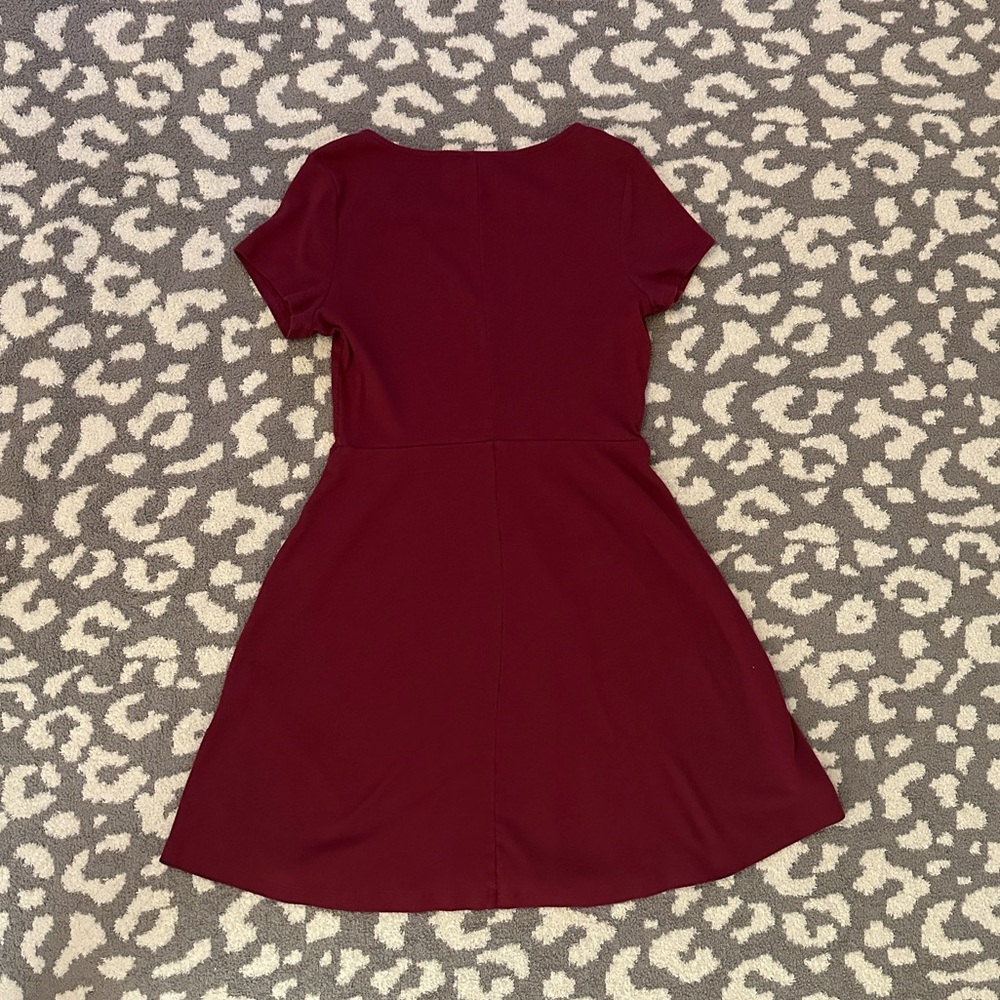 Express V-Neck Zipper Skater Dress - Picture 5 of 6